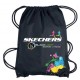 100% Polyester Draw String Bag with Heat Transfer Imprint at 1 Side