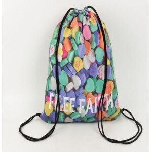 Full Color Printed Cinch Bags Draw String Bags Backpack Bags