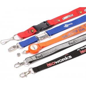 Heat Transfer Printing Promotional Polyester Lanyards with Different Accessories