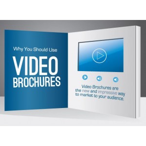 5 inch Video Brochure with Full Color Imprint and Control Buttons