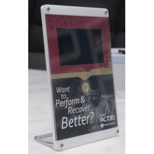 HD LCD Video Display inside Acrylic Stand with Imprint